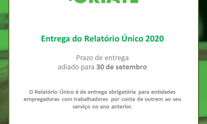 Nova data de entrega de relatório único 2020